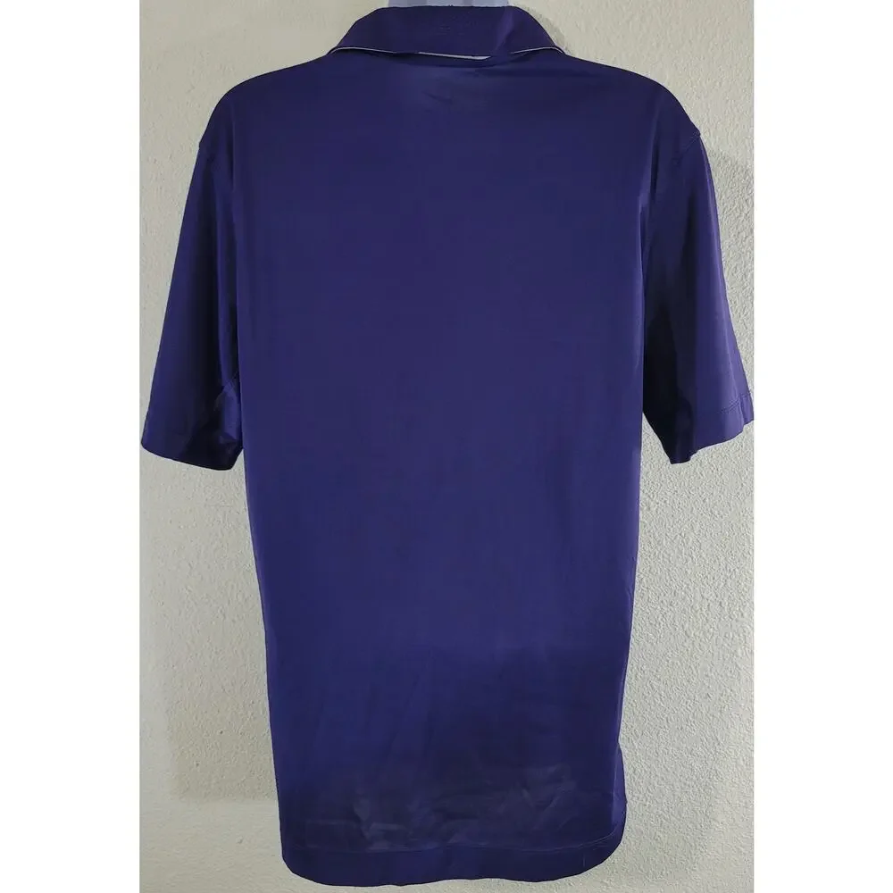 Nike Purple TCU Texas Christian University Football Team Polo Small Dri Fit